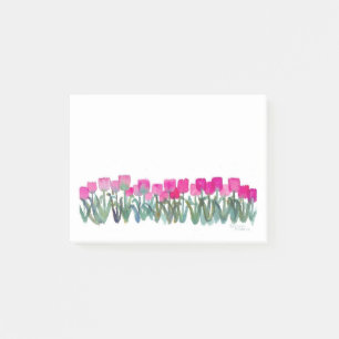 Pink Tulips Post-it Klebezettel