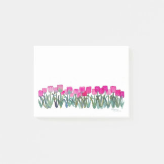 Pink Tulips Post-it Klebezettel