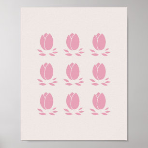 Pink Tulips Poster