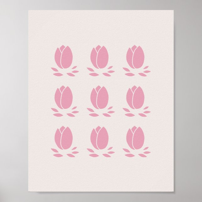 Pink Tulips Poster (Vorne)