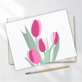 Pink Tulips Postkarte