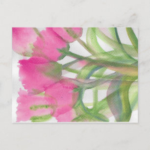 Pink Tulips Postkarte