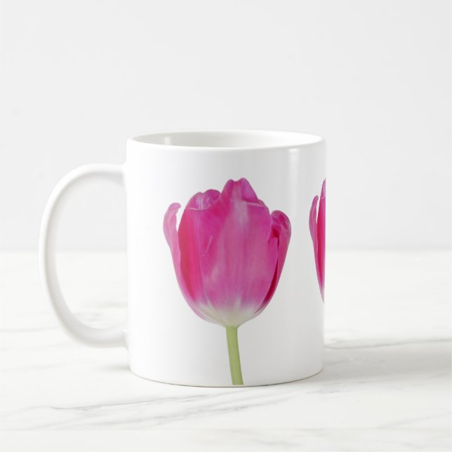 Pink Tulips Tasse (Links)