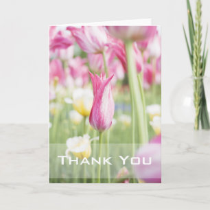 Pink Tulips Vielen Dank für Ihre Grußkarte Dankeskarte