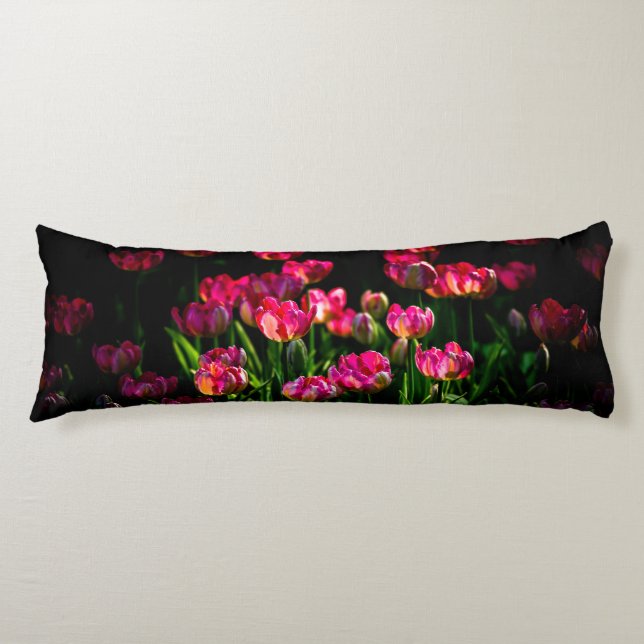 Pink-Tulpe-Blume Seitenschläferkissen (Vorderseite)