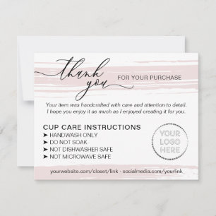 Pink Tumbler Cup Tasse Anleitung Vorsorge Dankeskarte