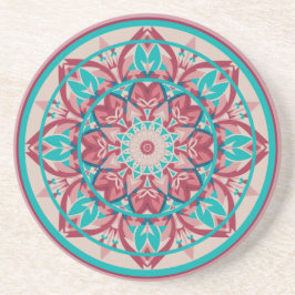 Pink & Türkis Boho Mandala Getränkeuntersetzer