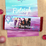 Pink Türkise Bat Mitzvah Candy Bar Wrapper Flyer<br><div class="desc">Pink und türkisfarbenes Bat Mitzvah Schokolade Bar oder Konditorei mit individuellem Papieretikett. Mit Ihrer eigenen Formulierung ist ein abstraktes Pinselstrichwerk attraktiv. Fügen Sie Ihr eigenes Zitat auf der Rückseite für eine abschließende Touch hinzu. Verwenden Sie dieses personalisierte Verpackungs-Etikett für andere Gastgeschenk-Taschen und -Boxen. Ideal für farbenfrohe rosa, blau, cyan Bat...</div>