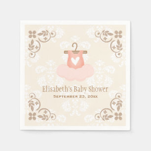 Pink Tutu Ballerina Babydusche Serviette