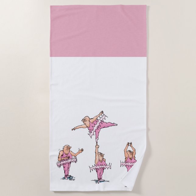 Pink Tutu Ballet Dancers Strandtuch (Vorderseite)