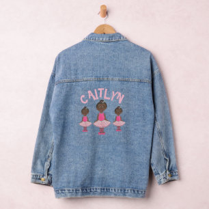 Pink Tutu Ballett Tanztasche Personalisiert Baller Jeansjacke