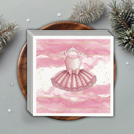 Pink Tutu Gold Glitzer Kinderdusche Serviette