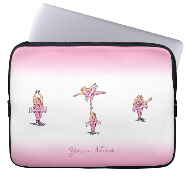 Pink Tutu Typ Cartoon Illustration Laptopschutzhülle (Vorderseite)