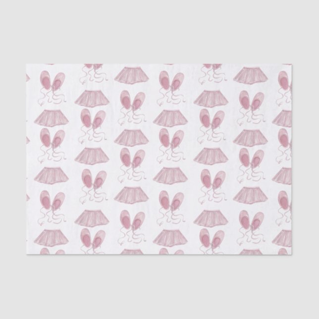 Pink Tutus Ballet Slippers Tanz Weiß Seidenpapier (Vorderseite)