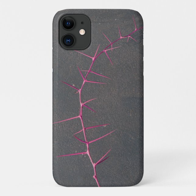 Pink Twig Gray Beton Fieber Tree iPhone 11 Fall Case-Mate iPhone Hülle (Rückseite)