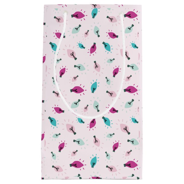 Pink Twinkle Lights Kleine Geschenktasche Kleine Geschenktüte (Vorderseite)