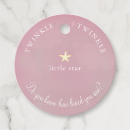 Pink Twinkle Little Star Baby Dusche Geburtstag Geschenkanhänger