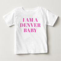Pink Typografie Denver Baby Clothing