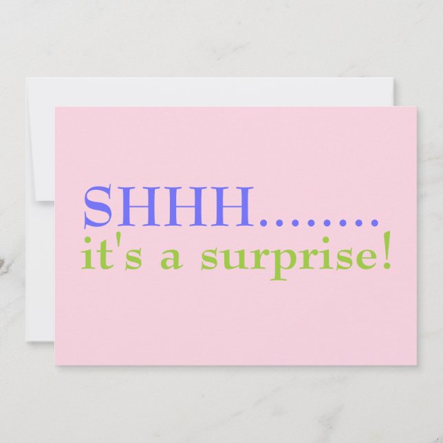 Pink Überraschung 50. Geburtstag Einladung (Rückseite)