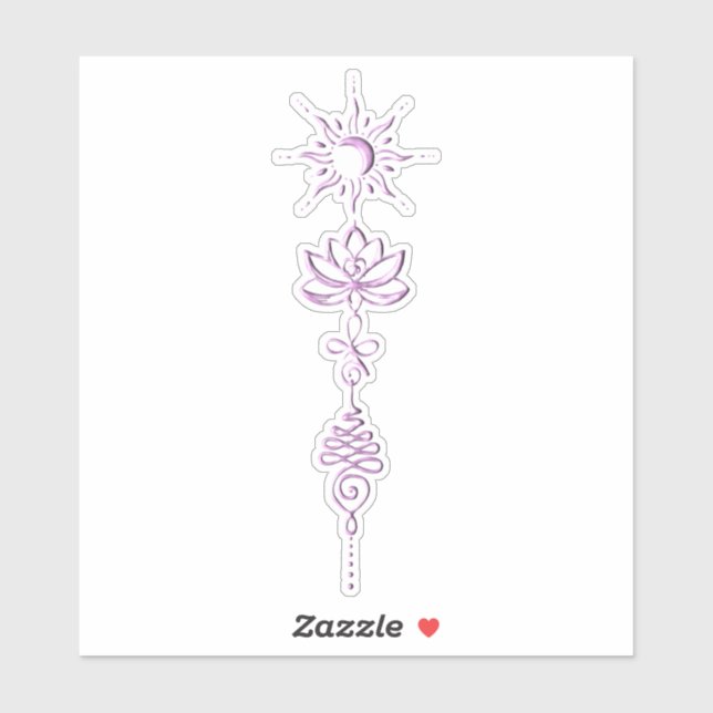 Pink Unalome Group Aufkleber (Blatt)