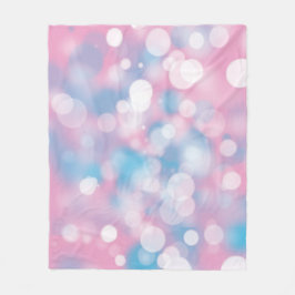 Pink und Aqua Bokeh Party Lights Fleecedecke