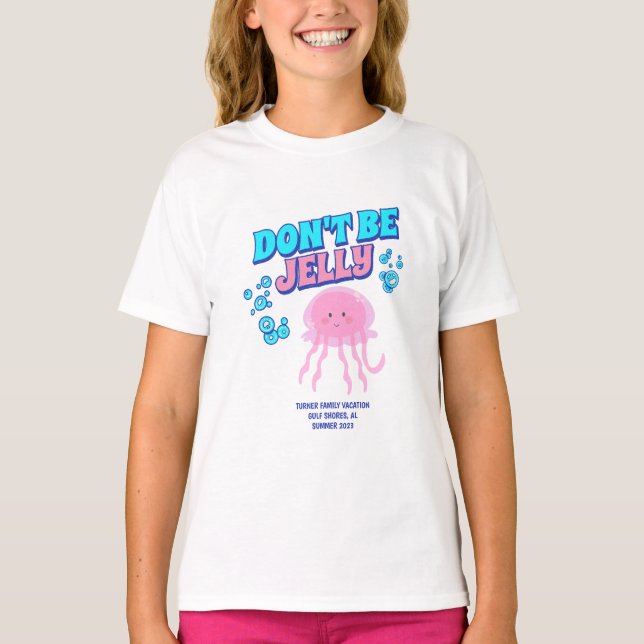 Pink und Aqua Qualle sind keine Gelee T-Shirt (Vorderseite)