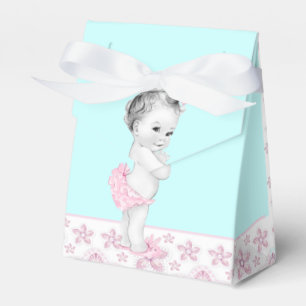 Pink und Aquamarin Blue Baby Dusche Gefälligkeitsb Geschenkschachtel