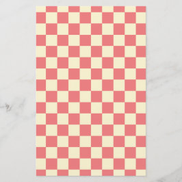 Pink und Beige Checkerboard
