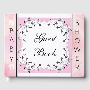 Pink und Black Baby Showbook Gästebuch