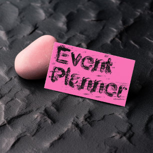 Pink und Black Grunge Typografie-Visitenkarte Visitenkarte