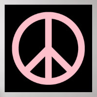 Pink und Black Peace Symbol