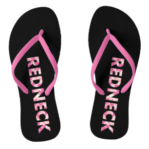 Pink und Black Pink Camp Redneck Flip Flops