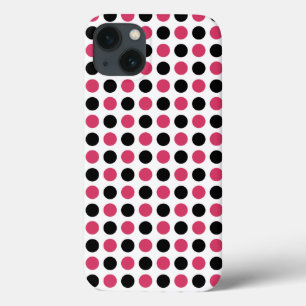 Pink und Black Polka Dot Pattern Case-Mate iPhone Hülle