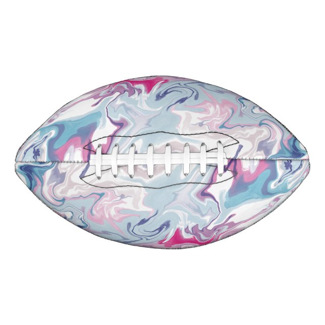 Pink und blau flüssiges Acrylkissen Football (Vorderseite)