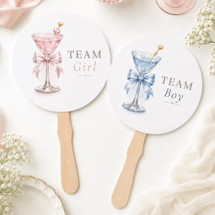 Pink und Blau Geschlecht Enthüllung Team Mädchen u Fächer