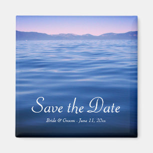 Pink und Blau Lake Tahoe Foto Save-the-Date Magnet