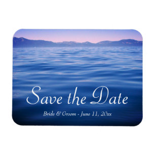 Pink und Blau Lake Tahoe Foto Save-the-Date Magnet