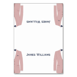Pink und Blue Gay Wedding Place Cards Tischnummer