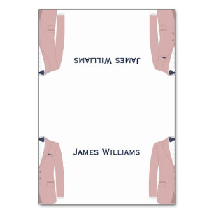 Pink und Blue Gay Wedding Place Cards Tischnummer