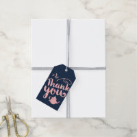Pink und Blue Hand Briefing Hochzeit Danke Markier