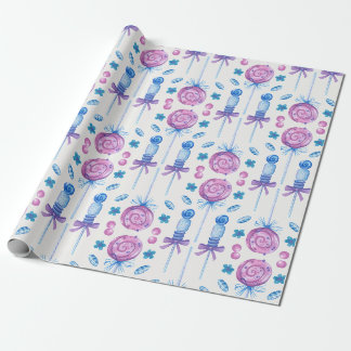 Pink und Blue Lolly Pop Geburtstagsgeschenk Geschenkpapier