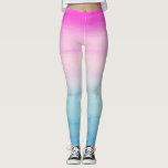 Pink und Blue Ombre Wasserfarbe Leggings<br><div class="desc">Einzigartig und gürtlich Aquarelltöne in Rosa und Blau. Ideal für den Sommer!</div>