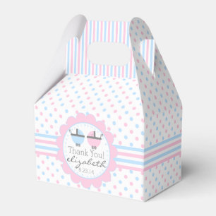Pink und Blue Polka Dots Baby Dusche Geschenkschachtel