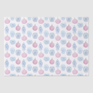 Pink und Blue Pumpkins und Ginger Jars Preppy Seidenpapier