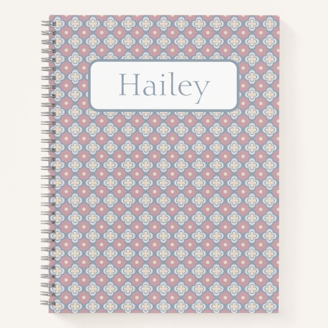 Pink und Blue Spiral Notebook Notizbuch (Vorderseite)