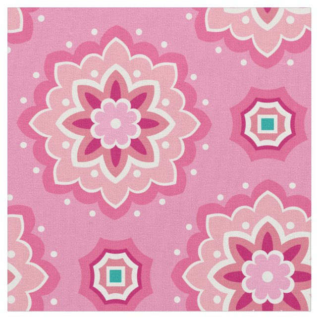 Pink und Blumenmuster Stoff (Nahaufnahme)