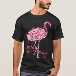 Pink und Boujee Niedlich Flamingo Print T-Shirt