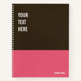 Pink und Brown Custom Journal, Writing Pad, Note Notizbuch