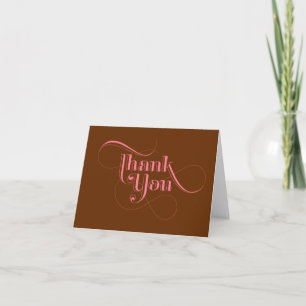 Pink und Brown Danke, Cards Dankeskarte