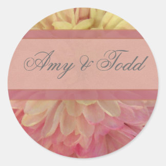 Pink und Creme Bridal Aufkleber - passen Sie sich